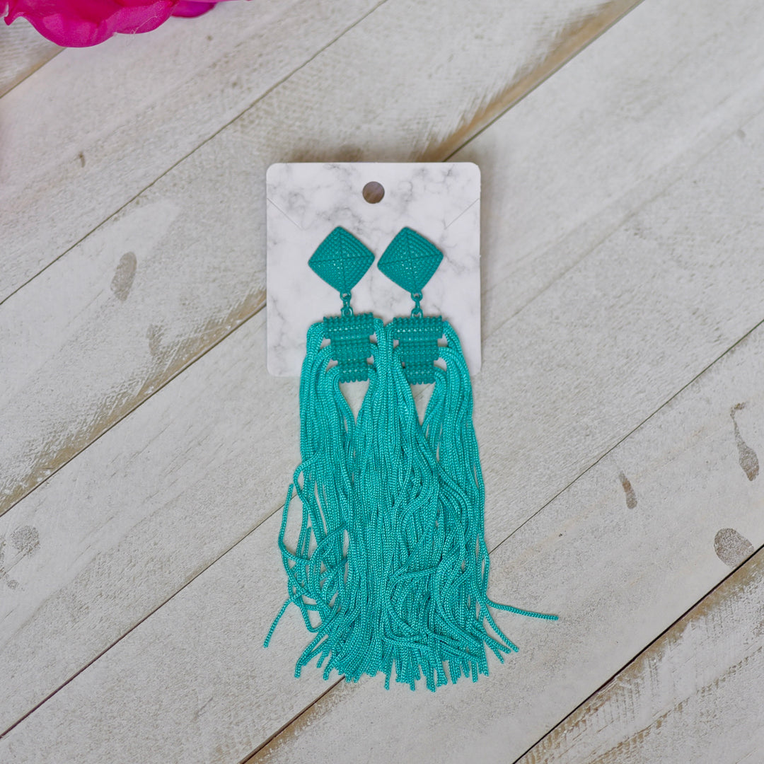 Pretty Thread Earrings (turquoise)