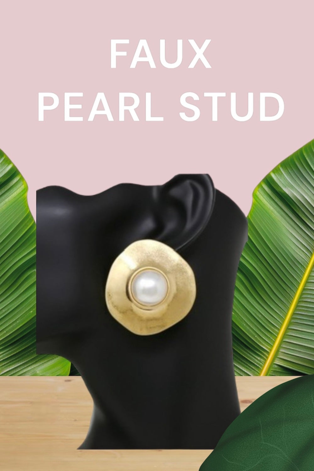 Faux Pearl Stud