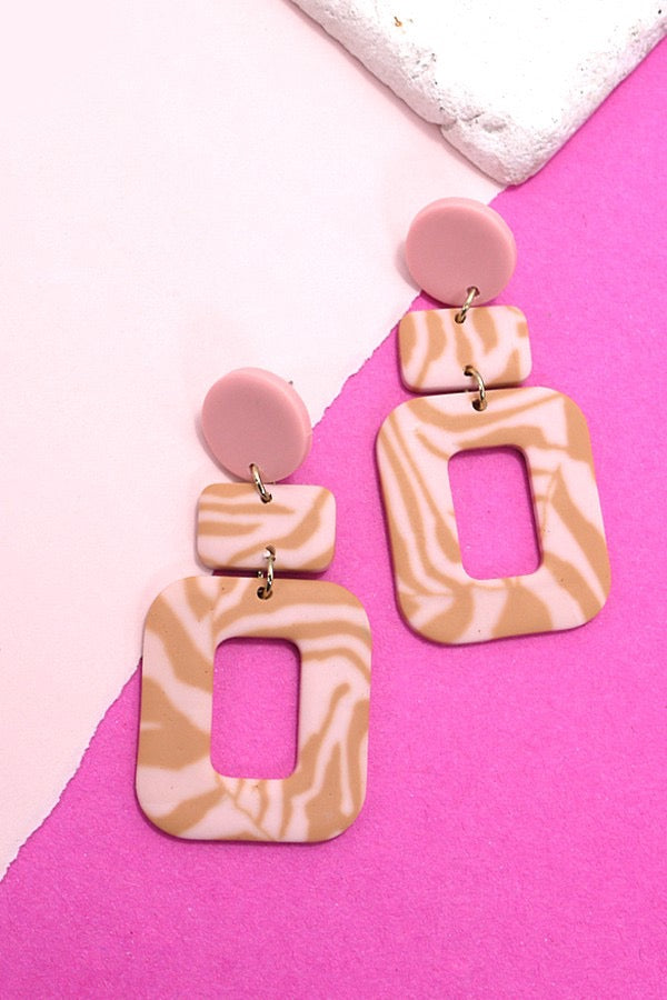 Chic Times Clay earrings (pink)